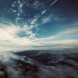 through clouds