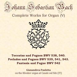 Prelude and Fugue in G Major, BWV 541