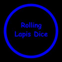 Rolling Lapis Dice