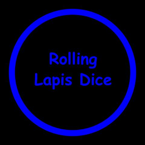 Rolling Lapis Dice