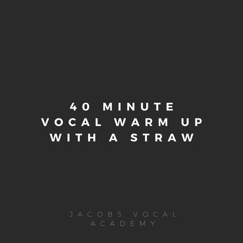 40 Minute Vocal Warm Up With a Straw