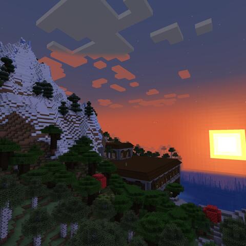 Sunrise at the Mansion at the Base of the Mountain