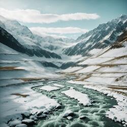 Walking through the mountains