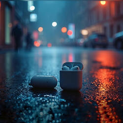 Airpods in the rain