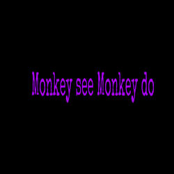Monkey see Monkey do