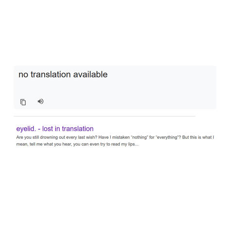lost in translation