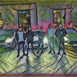 Только средь шума машин