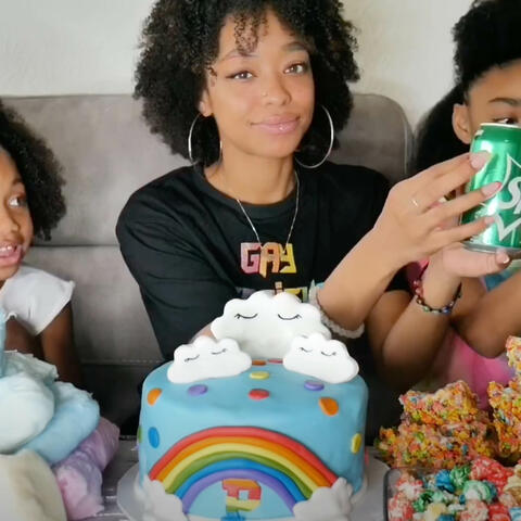 Rainbow Food Mukbang