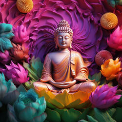 Make A Wish In Front Of The Buddha