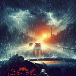 Heavy Rain While Driving a Car 5