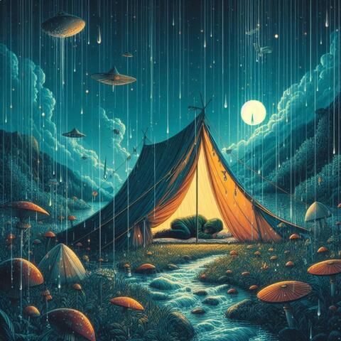 Soft Rain Noise in the Tent at Night