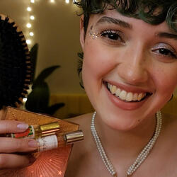 Using a boars hair brush