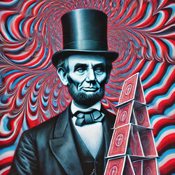 Abraham Lincoln Plays Balatro