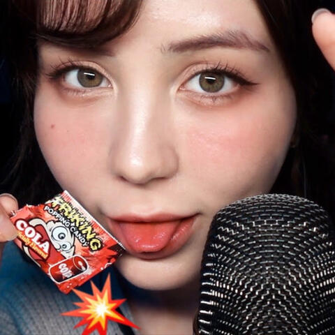 ASMR Pop Rocks Mouth Sounds, Hand Movement and Inaudible Whisper