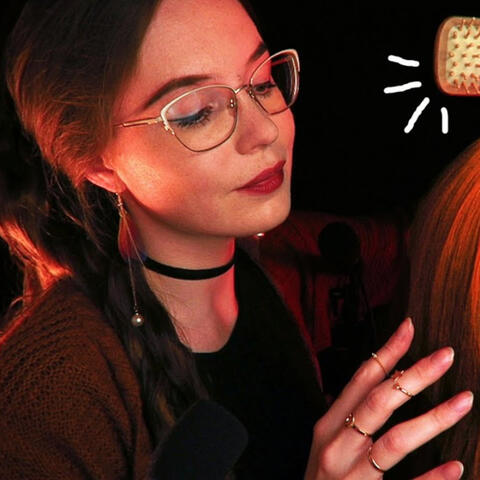 ASMR - 4 Mics, Lots Of Hair Brushing, Fireplace Sounds, Quad Hair Play, No Pigeons Whatsoever