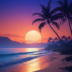 Island Whispers on Moonlit Shores