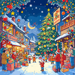 Luces Navideñas y Alegría