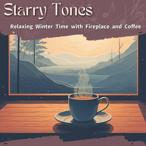 Relaxing Winter Time with Fireplace and Coffee