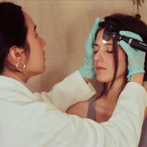 ASMR Real Person Medical Exam Compilation with Julia Ear, Eye, Shoulder, Knee and Chiropractic