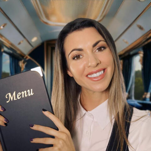 [ASMR] FIRST CLASS Train Journey With Friendly Train Attendant / Gentle Rail Sounds, Real Scenery