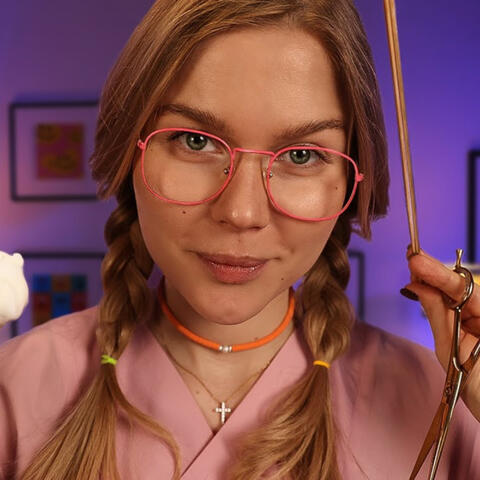 ASMR Scalp Check, Haircut & Shave Combo