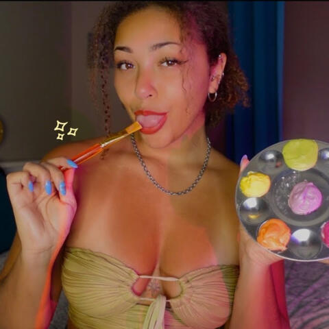 ASMR - Spit Painting YOU With Edible Paint (Clicky Mouth Sounds)