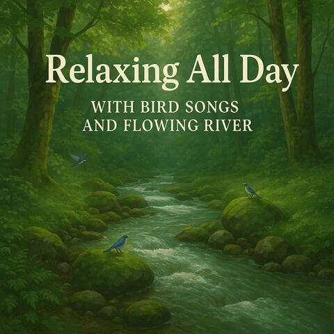 Relaxing All Day with Bird Songs and Flowing River