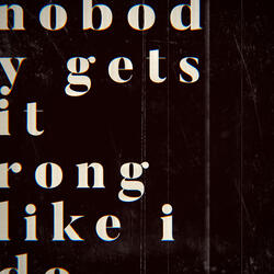 Nobody Gets It Wrong Like I Do