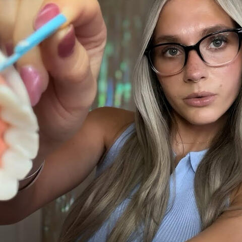 Teeth Whitening ASMR (Whispers & Mouth Sounds)