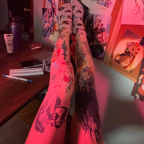 ASMR TATTOO TRACING - Soft Spoken, Stuttering, Skin Sounds
