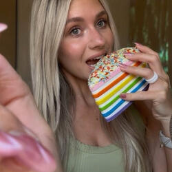 Very Softly Scraping The Cake Sprinkles