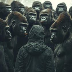 100 vs. 1 gorilla