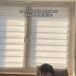 Men after the hardest days of their lives