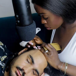 Gentle Scalp Brushing & Soft Whispers