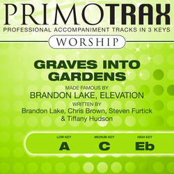 Graves Into Gardens (Medium Key - C - without Backing Vocals) [Performance Backing Track]