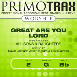 Great Are You Lord (Medium Key - G - without Backing Vocals) [Performance Backing Track]