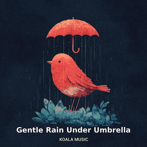 Gentle Rain Under Umbrella