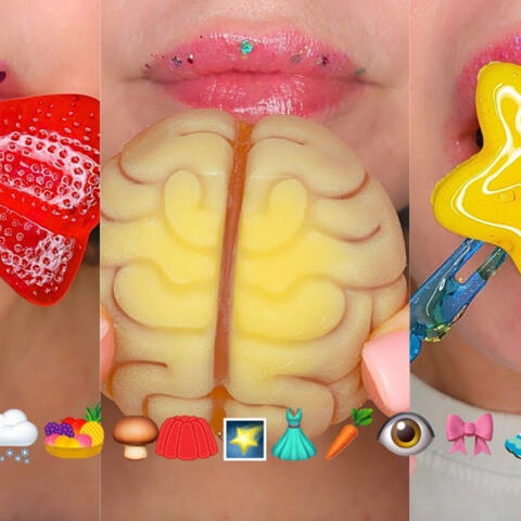 Emoji Food Challenge Satisfying ASMR Mouth Sounds