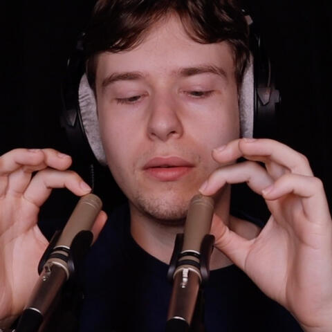 Ear to Ear ASMR Mic Brushing, Touching and Whispers