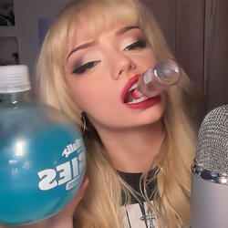 Lazy Brushing, Plastic Rose & Bottle
