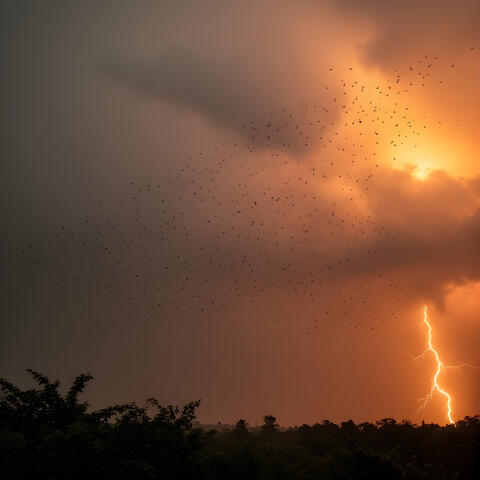 Thunder and Bird Chirping Sounds