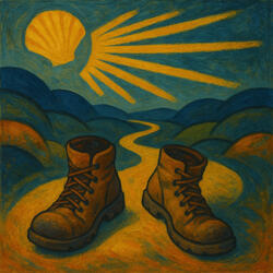 Footsteps on Gravel Road with Traffic Pt.3