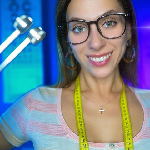 ASMR Deep Ear Exam, otoscope, Ear to Ear Measuring