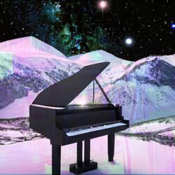 Melancholic Piano in Snowbound Silence
