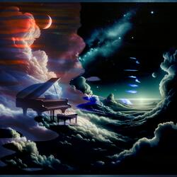 Piano Melodies under the Serenity Sky