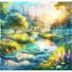 The Melodious Murmur of Dawn Kissed Rapids