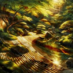 Whispering Bamboo in the Zen Garden