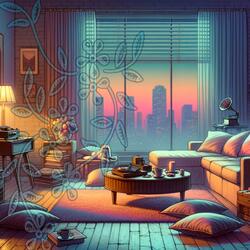 chill vibes in the retro lounge