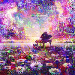 Piano Embrace under Starlit Skies