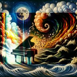 Piano Reflections in the Sky